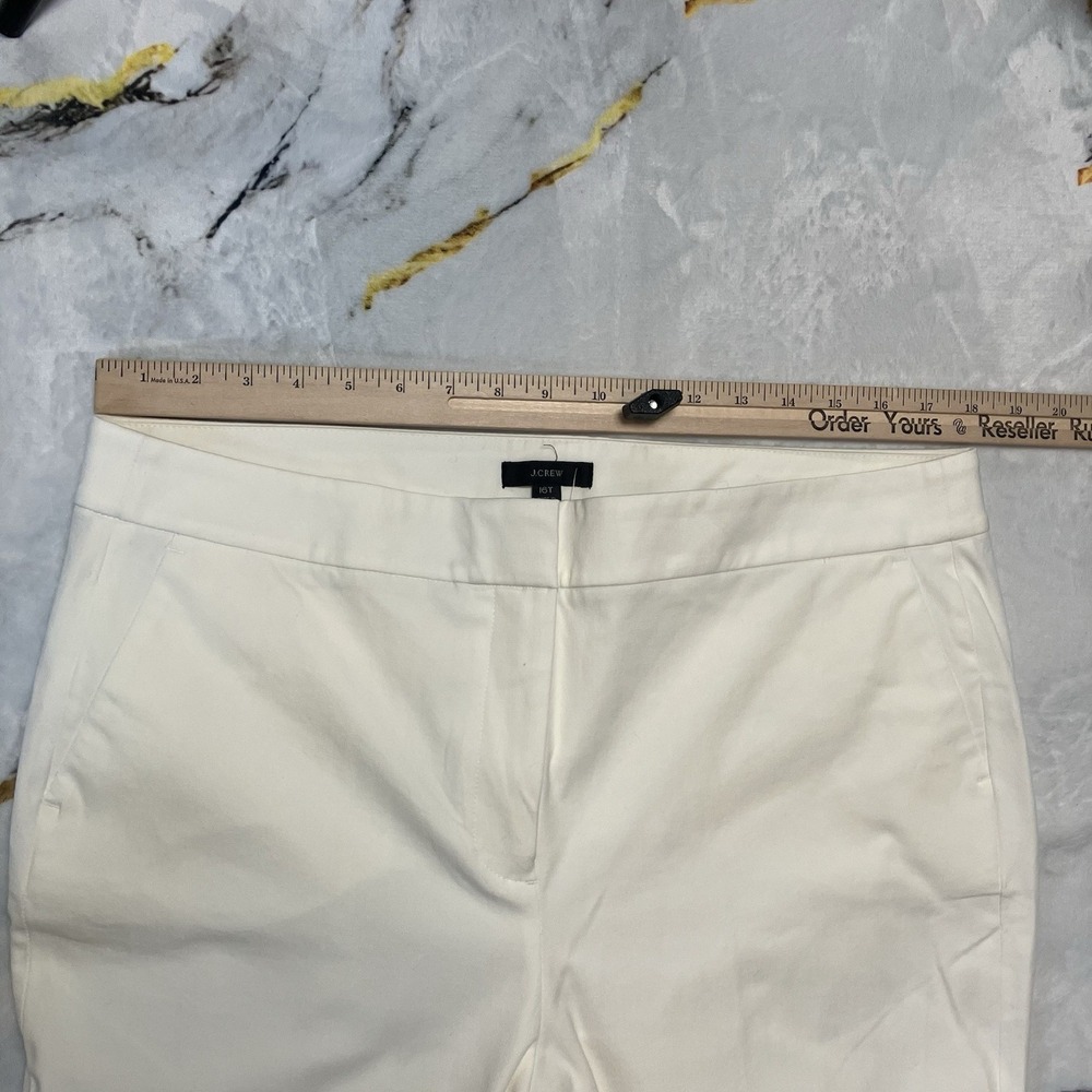 J. Crew Pants Womens Size 16 Tall Ivory Hayden Lockout Kick out Cropped - Picture 2 of 12